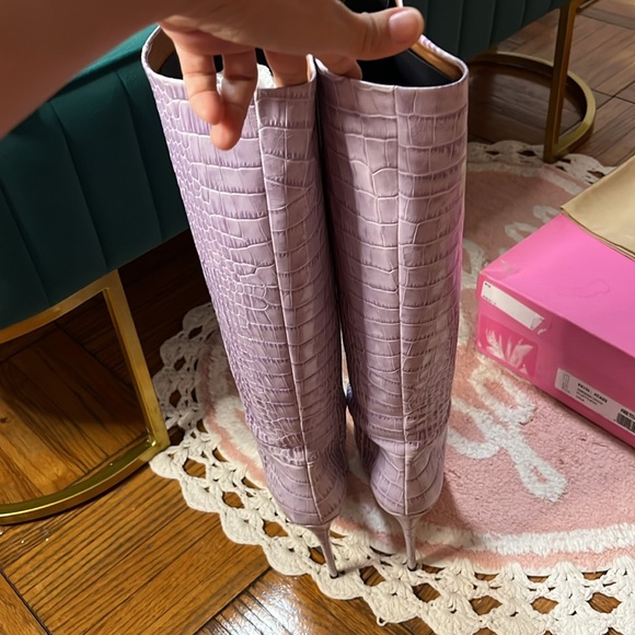 Paris Texas Lilla embossed croco stiletto boot 37 - Picture 8 of 11